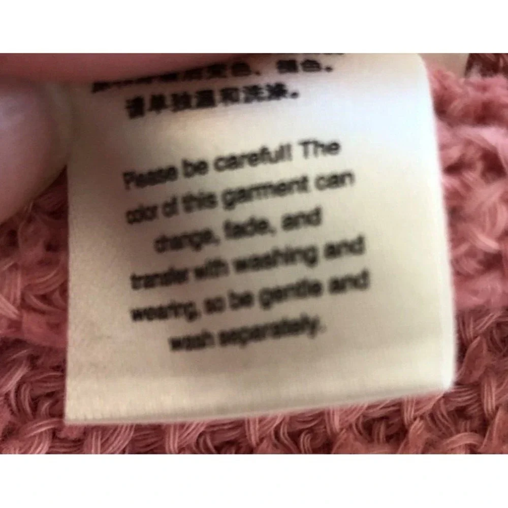 Free People Pink Oversized Scoop-Neck Sweater